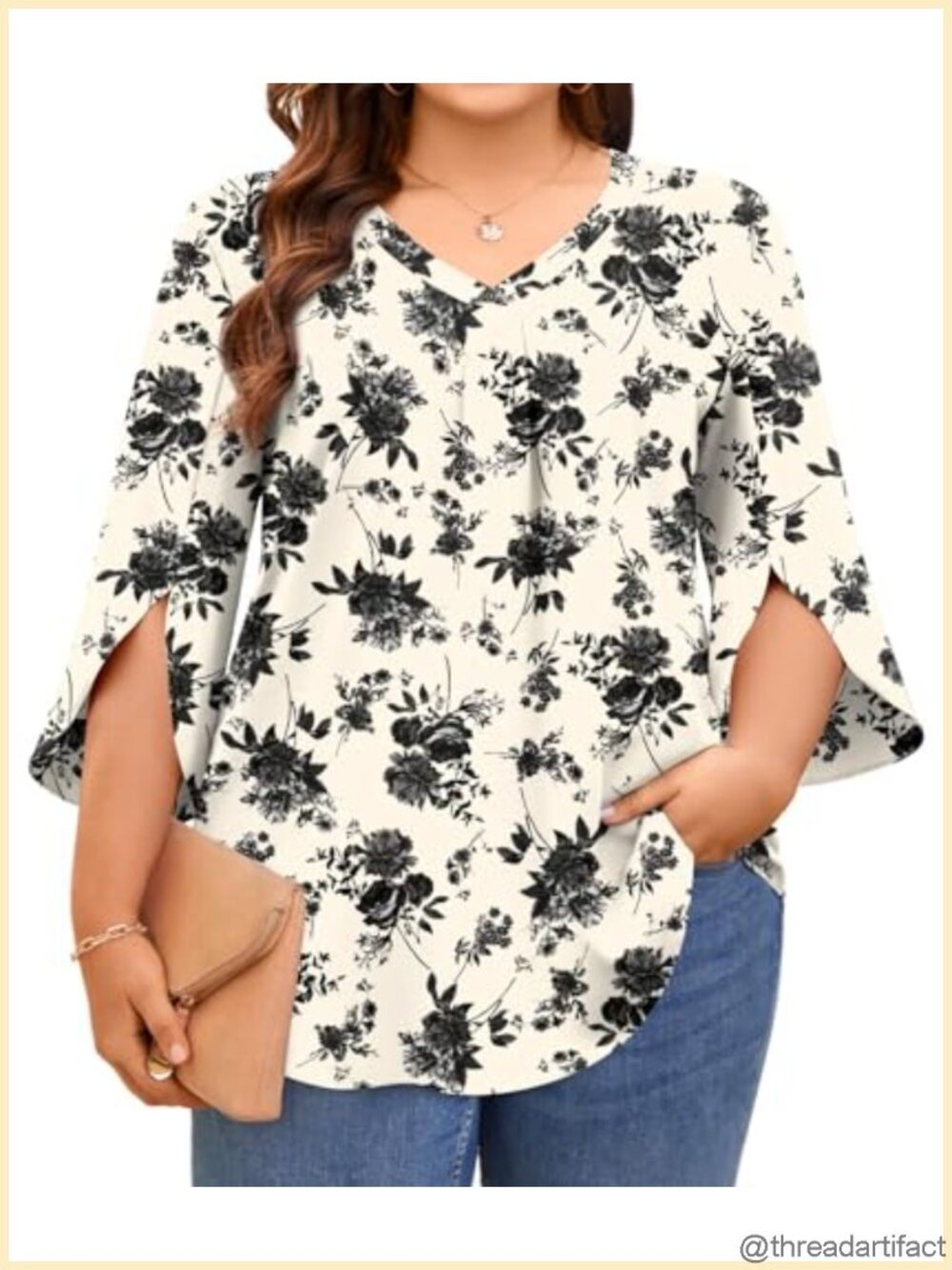 Womens Plus Size Chiffon Blouse Tulip Sleeve Work Tunic Dressy Top